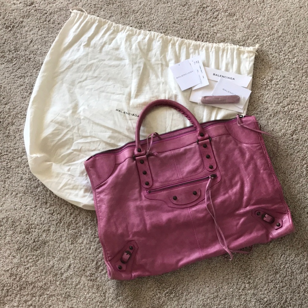 Balenciaga Motorcycle Soft leather bag *Limited color